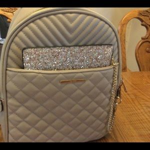 Also Tan Backpack w glitter case